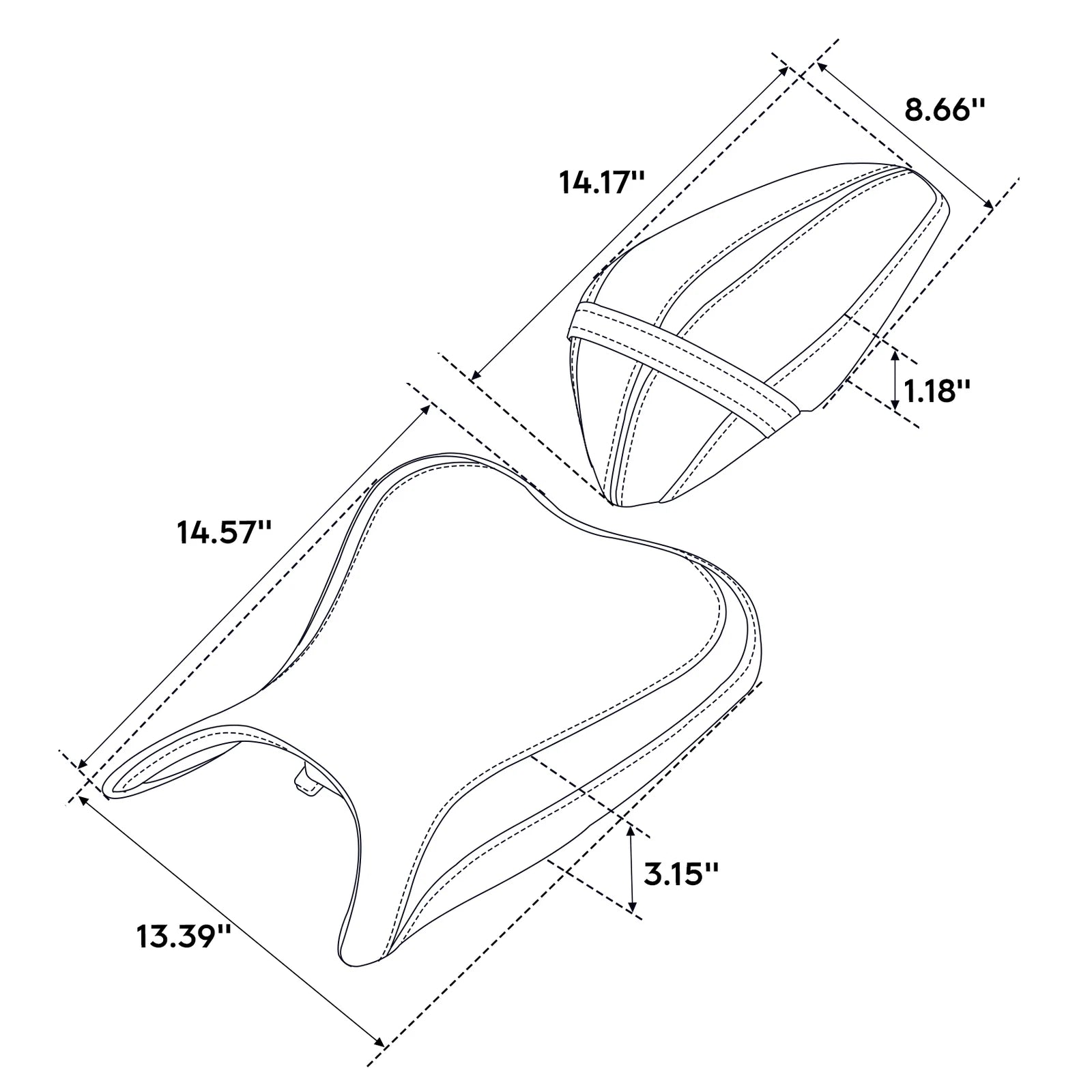 Front & Rear Seat for Kawasaki Ninja 400 (2018–2022)
