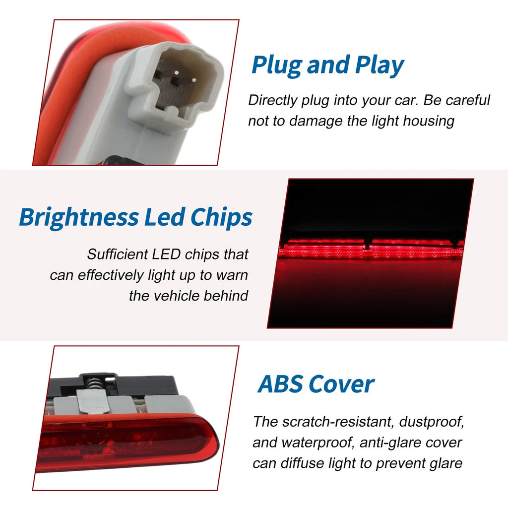 Red LED Third Brake Light for Audi A3/S3/RS3 (2003–2013) No. 8P3945097