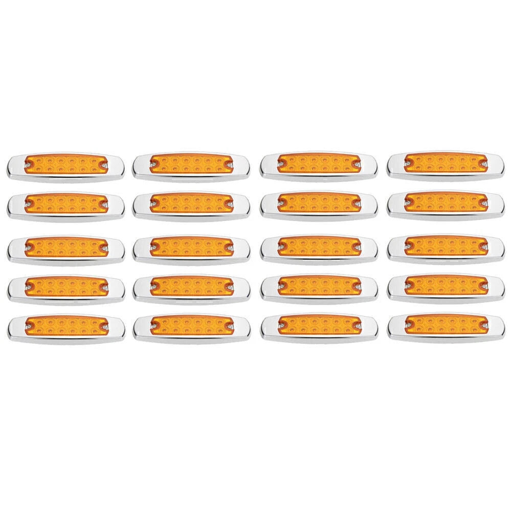 20PCS LED Side Marker Lamp Fish Shape for Truck Trailer