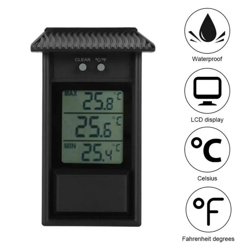 Digital Thermometer Humidity Meter for Greenhouse Hydroponics (US)