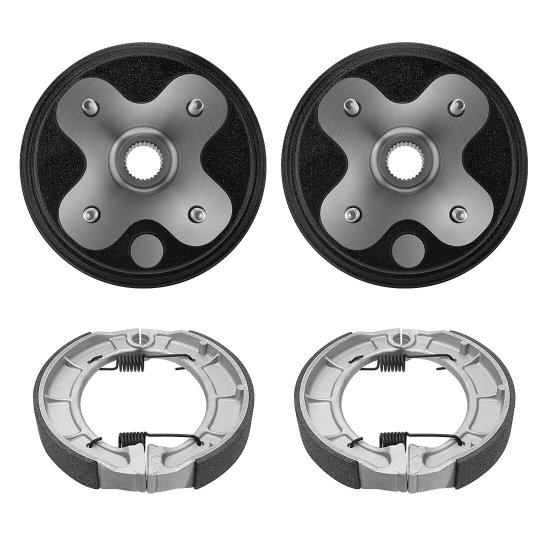 Set of 2 Brake Drum Hub & Shoes for Yamaha Timberwolf 250 (1991–1998)