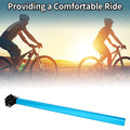 Seat Post Replacement for Bike 28.6x500mm Adjustable Angle Blue Aluminum (—)