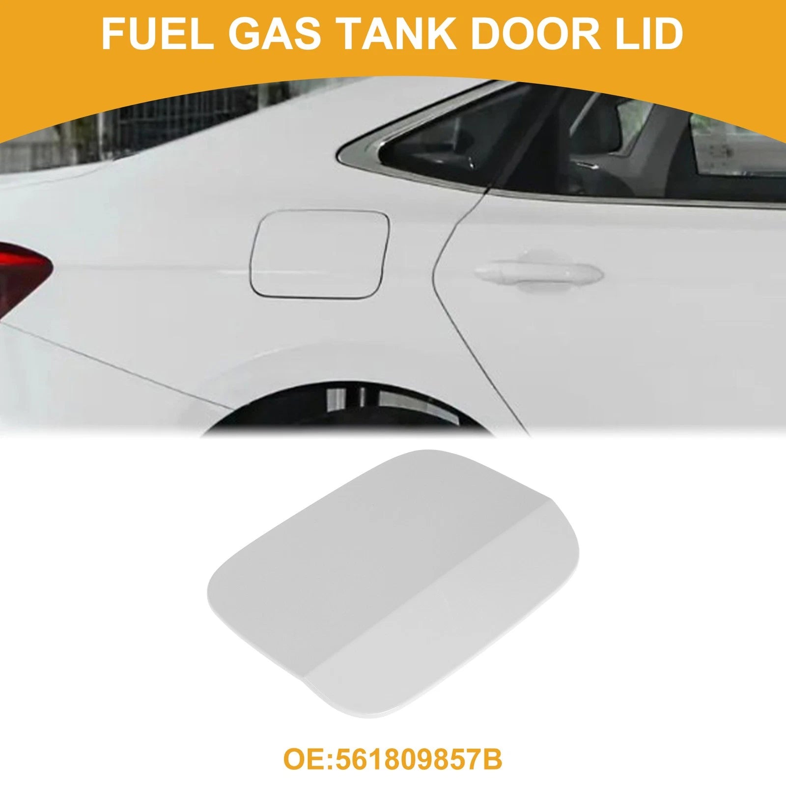 Fuel Tank Door Cap Replacement for Volkswagen Passat (2011–2018) White