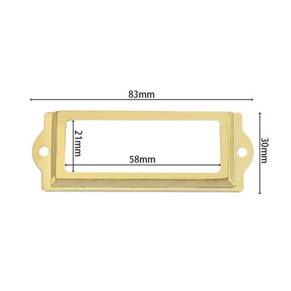 30pcs Metal Label Frames for Cabinets Drawers File Boxes (Antique Bronze)