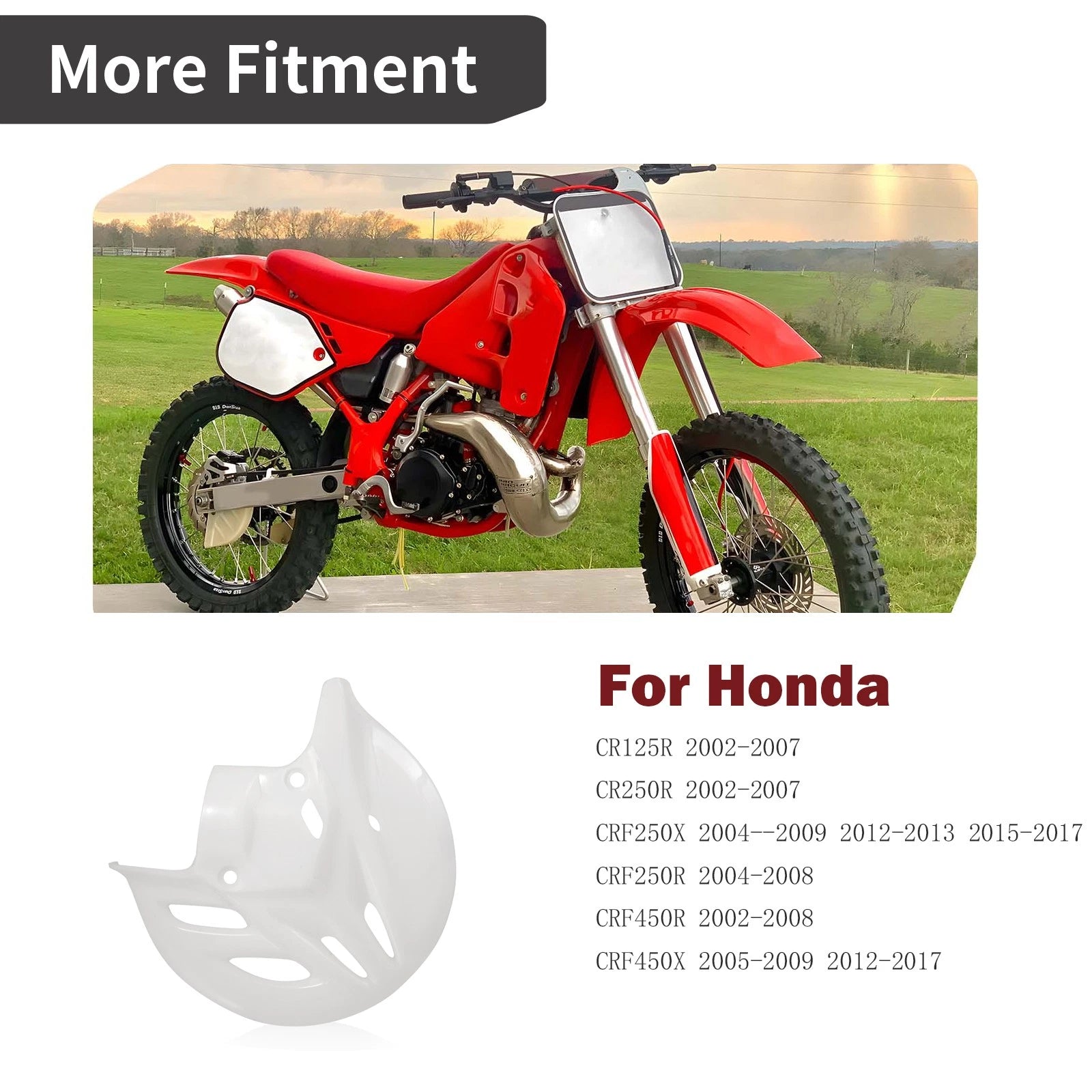 Front Brake Disc Guard Cover for Honda CR125R CR250R (2002–2007) 51614-KZ4-J41ZA