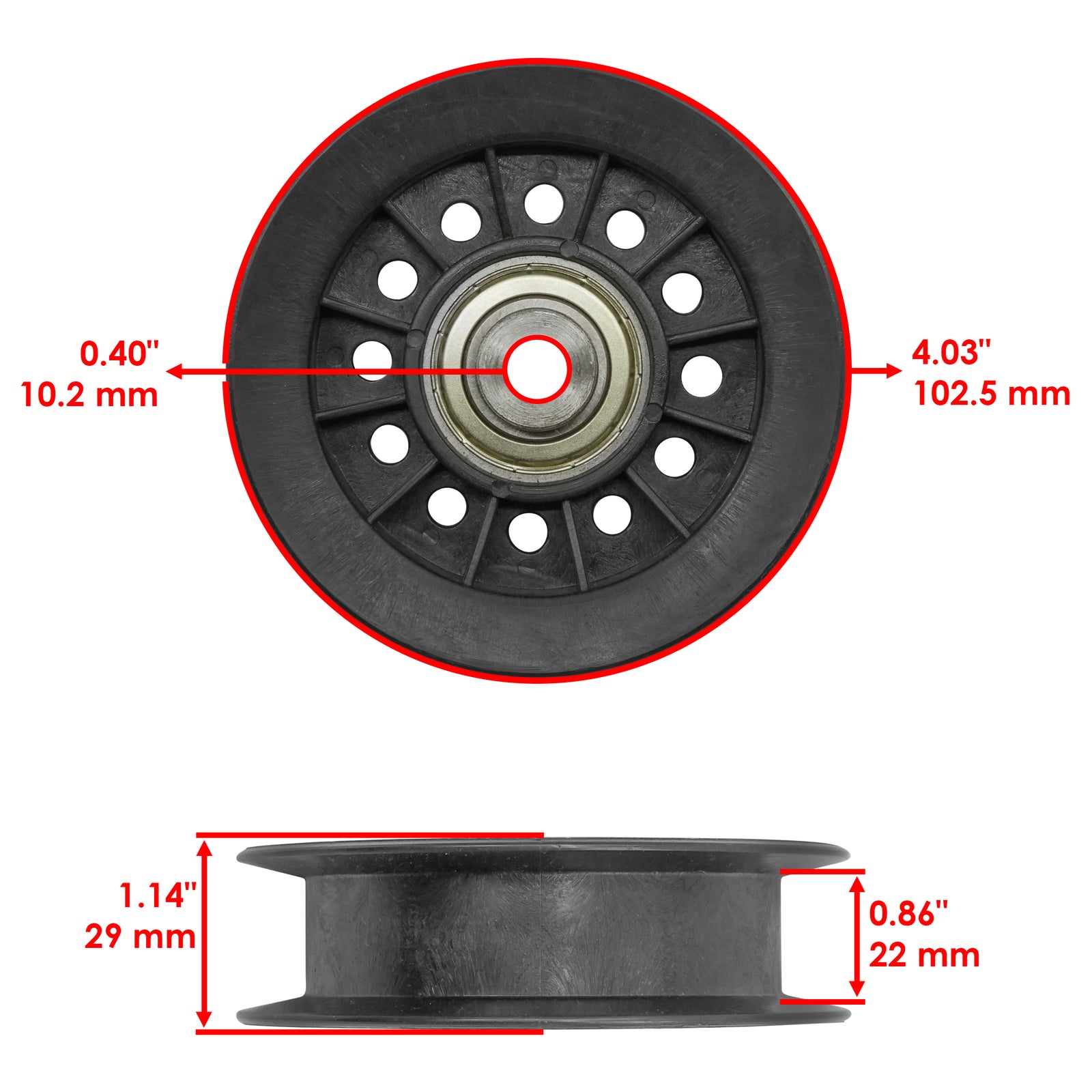 Flat Idler Pulley Replacement for Simplicity 48 Inch (2000–2020)