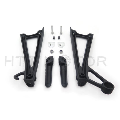 Black Passenger Foot Pegs Rear Assembly for Yamaha R6/R6S (2003–2009)