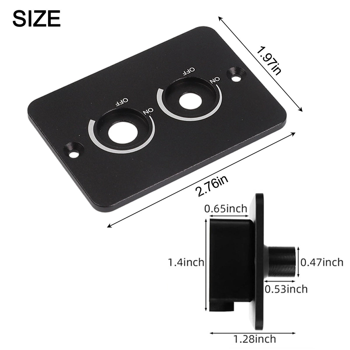 DC 12V Dimmer for Home Use - Double Dimmer, Black Aluminum