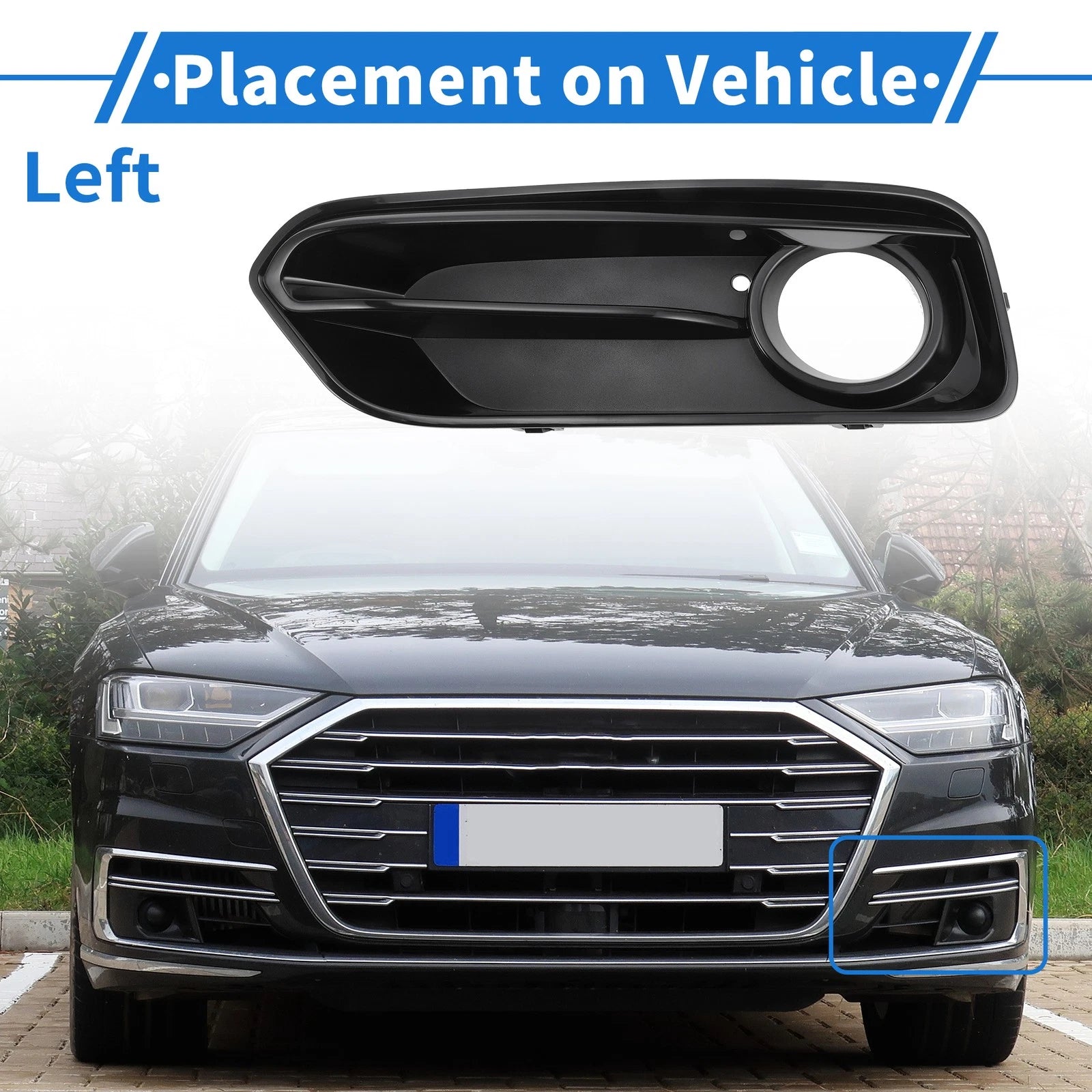 Front Left Fog Light Grill Replacement for BMW 1 Series (2015–2018)