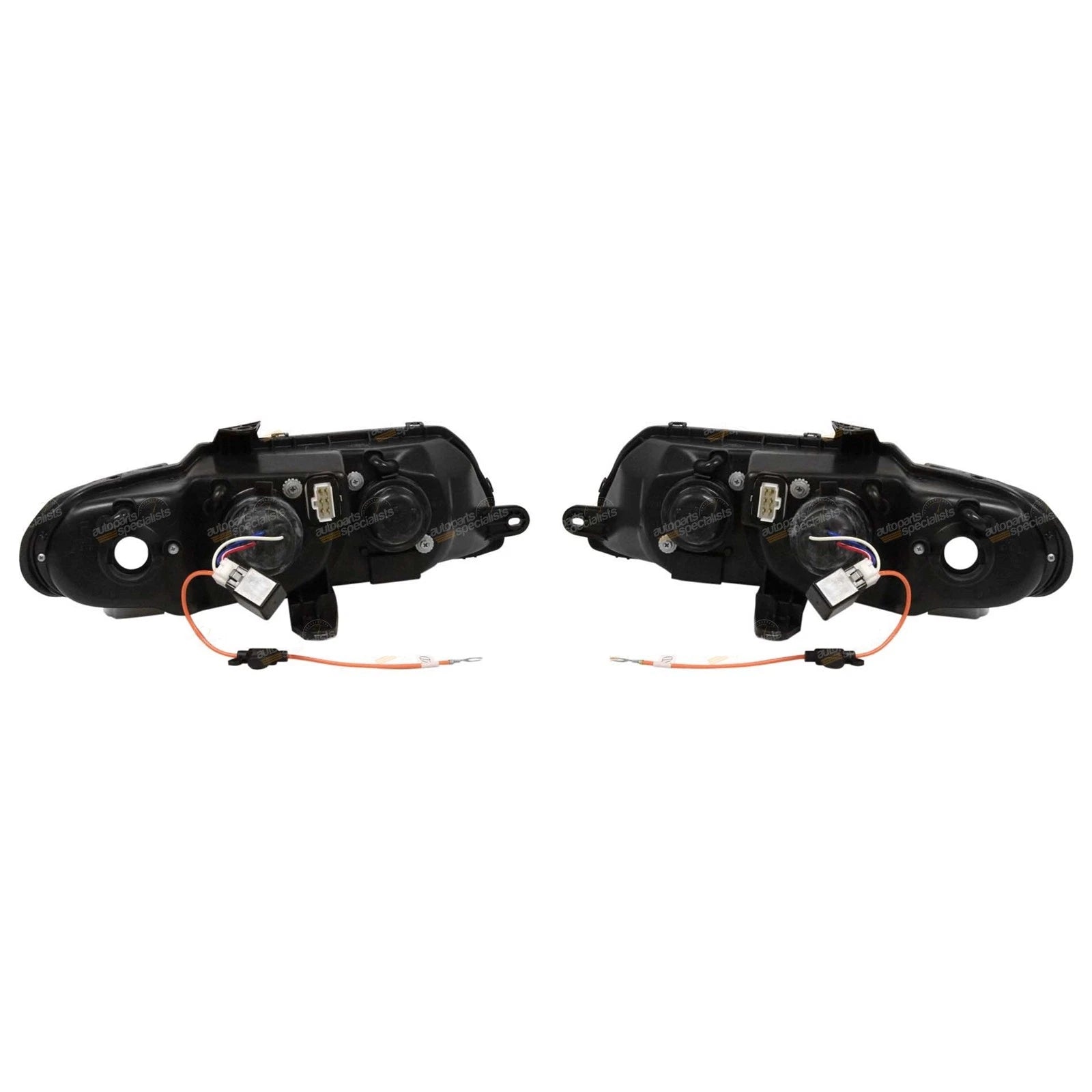 Black Altezza Headlights Pair for Holden VX VU Monaro Commodore SS (2000–2006)