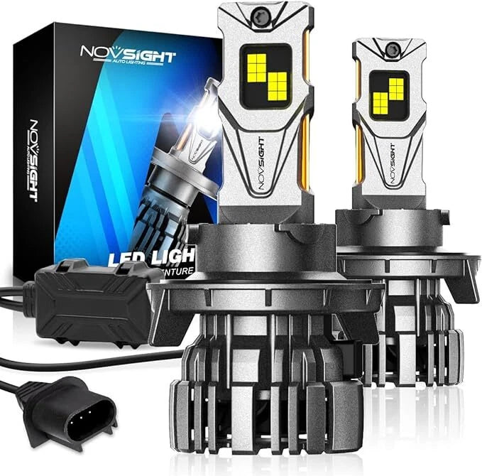 2Pcs H13 LED Headlight Bulbs for NOVSIGHT (140W, 6500K)