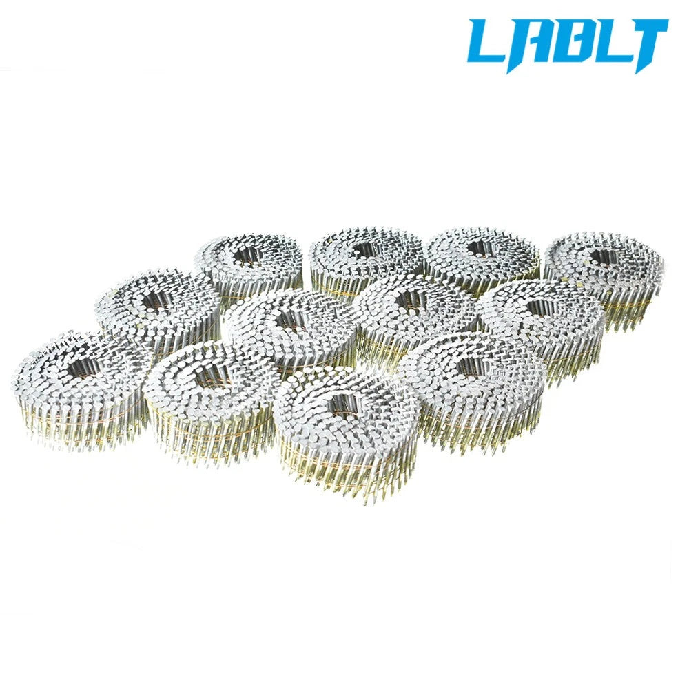 3600 Pcs Siding Nails 2-1/4" 15 Degree Collated Wire Coil Full Round Head