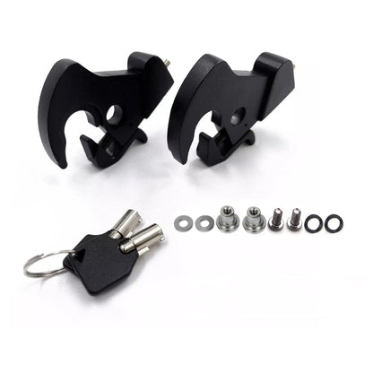 Flat Black Sissy Bar Luggage Rack Detachable Locking Latch Nut Kit for H-D Touring
