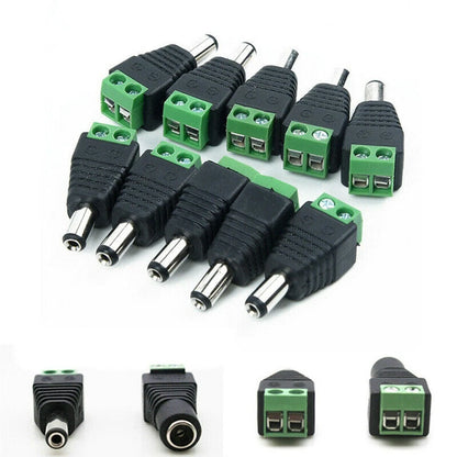 10x DC12V Power Plugs Jack Socket for CCTV Adaptor