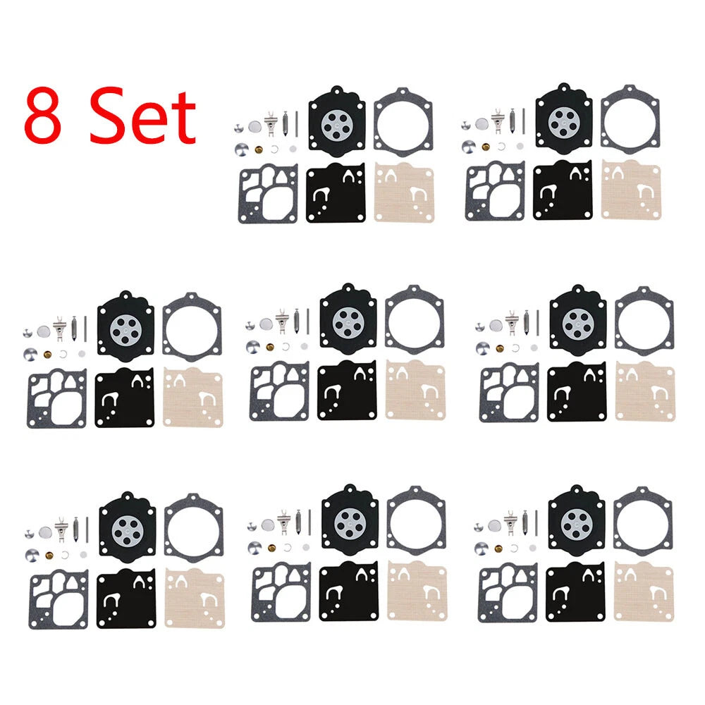 Set of 8 Carburetor Repair Kits for Walbro K12-WG, K15-WJ, K12-WJ Chainsaws