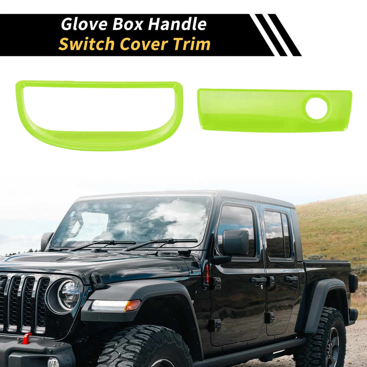 Glove Box Handle Switch Cover Trim for Jeep Wrangler JK (2007–2017) White