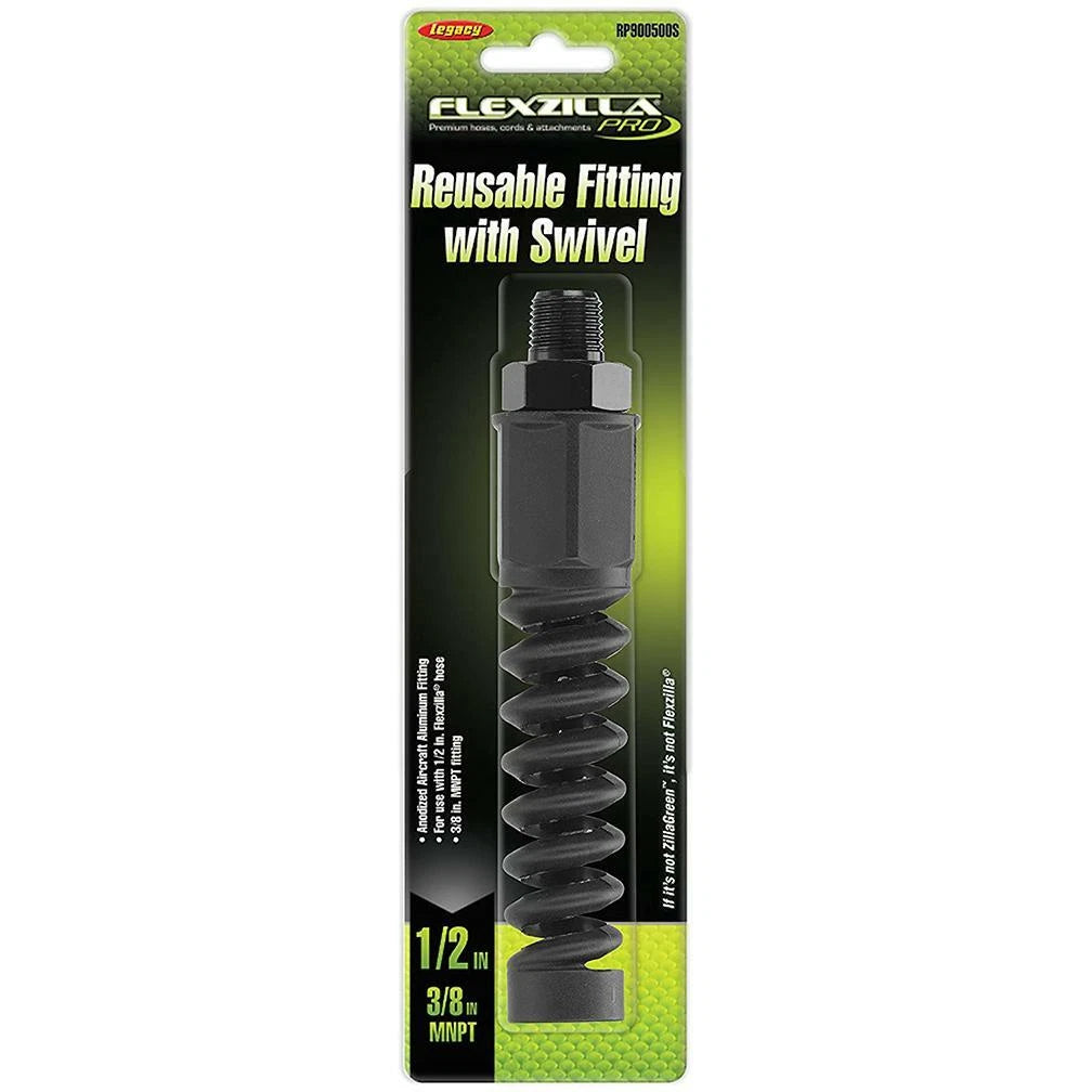 Flexzilla RP900500 Pro Air Hose Reusable Fitting 1/2" Barb 3/8" MNPT
