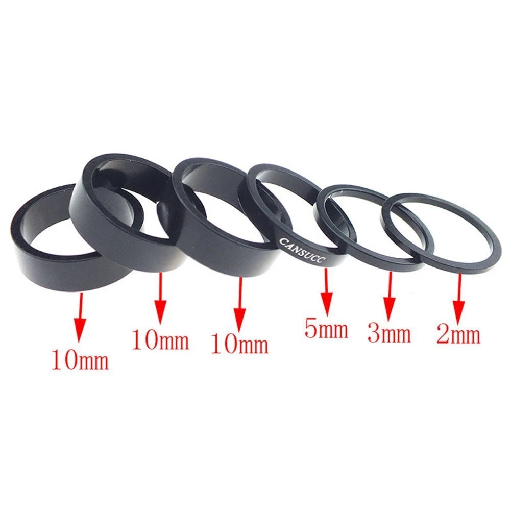 1-1/8" Aluminum Spacer Set of 6 for Cycle Headset Steerer