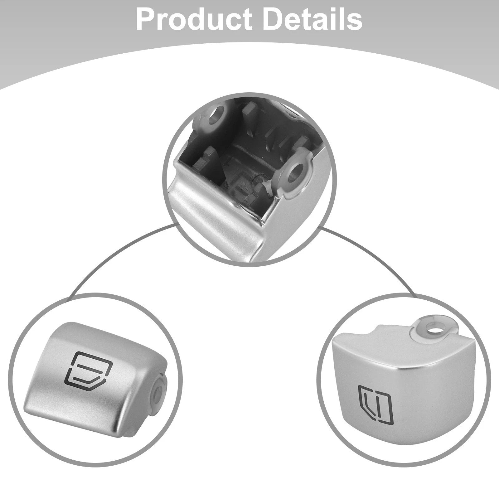 Performance ABS PC Material Glass Switch Button Cover for Mercedes C Class