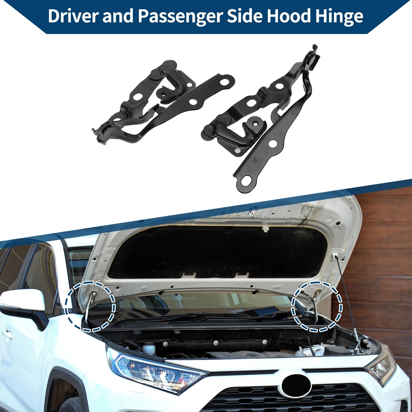 Hood Hinges for Lexus ES350 2007–2012 Front Bonnet Bracket Pair