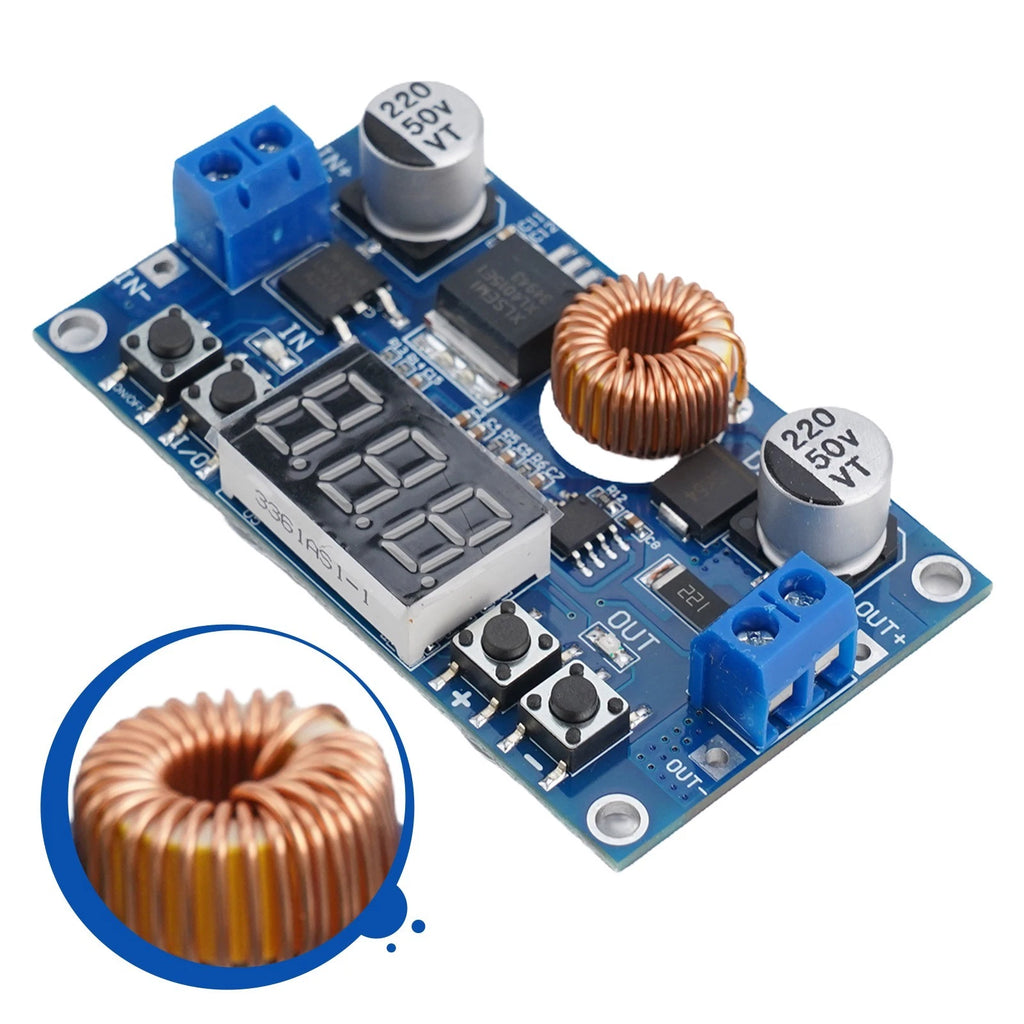 Digital Control CNC Power Supply Adjustable Stepdown 5A 75W with Voltmeter