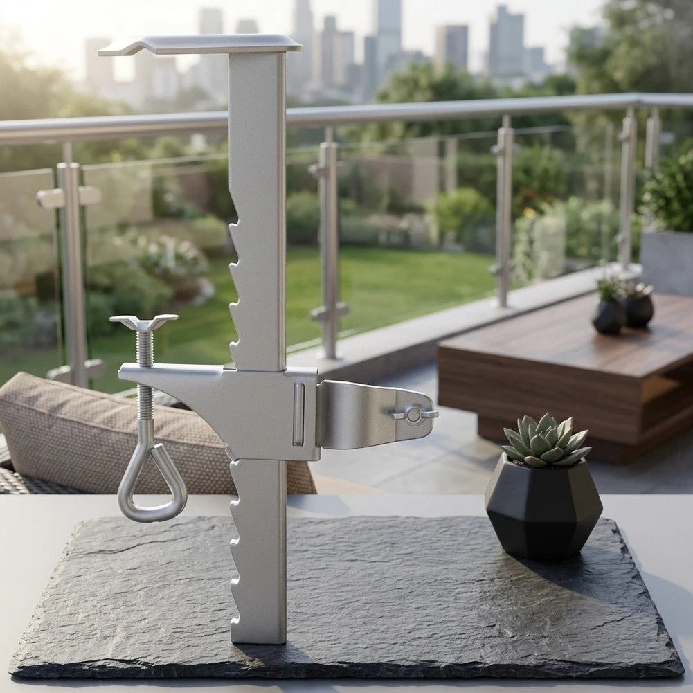 Outdoor Umbrella Holder with Hanging Hooks for 22-32 mm Fit