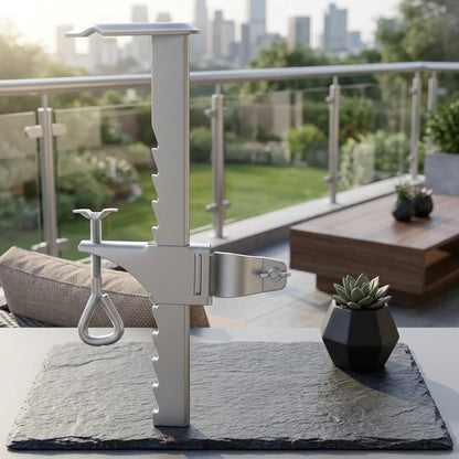 Outdoor Umbrella Holder with Hanging Hooks for 22-32 mm Fit