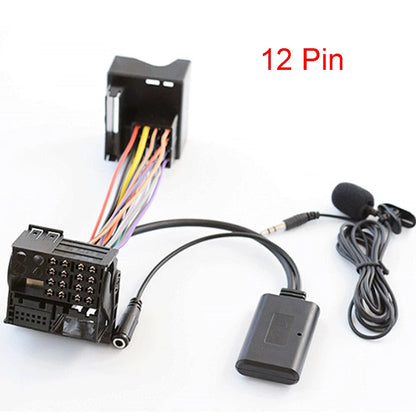 Bluetooth Module AUX Cable Adapter 12-Pin For BMW Z4 X3 E83 Mini Cooper R50 R53