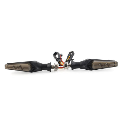 2X LED Flowing Turn Signal Amber Light for Motorcycle