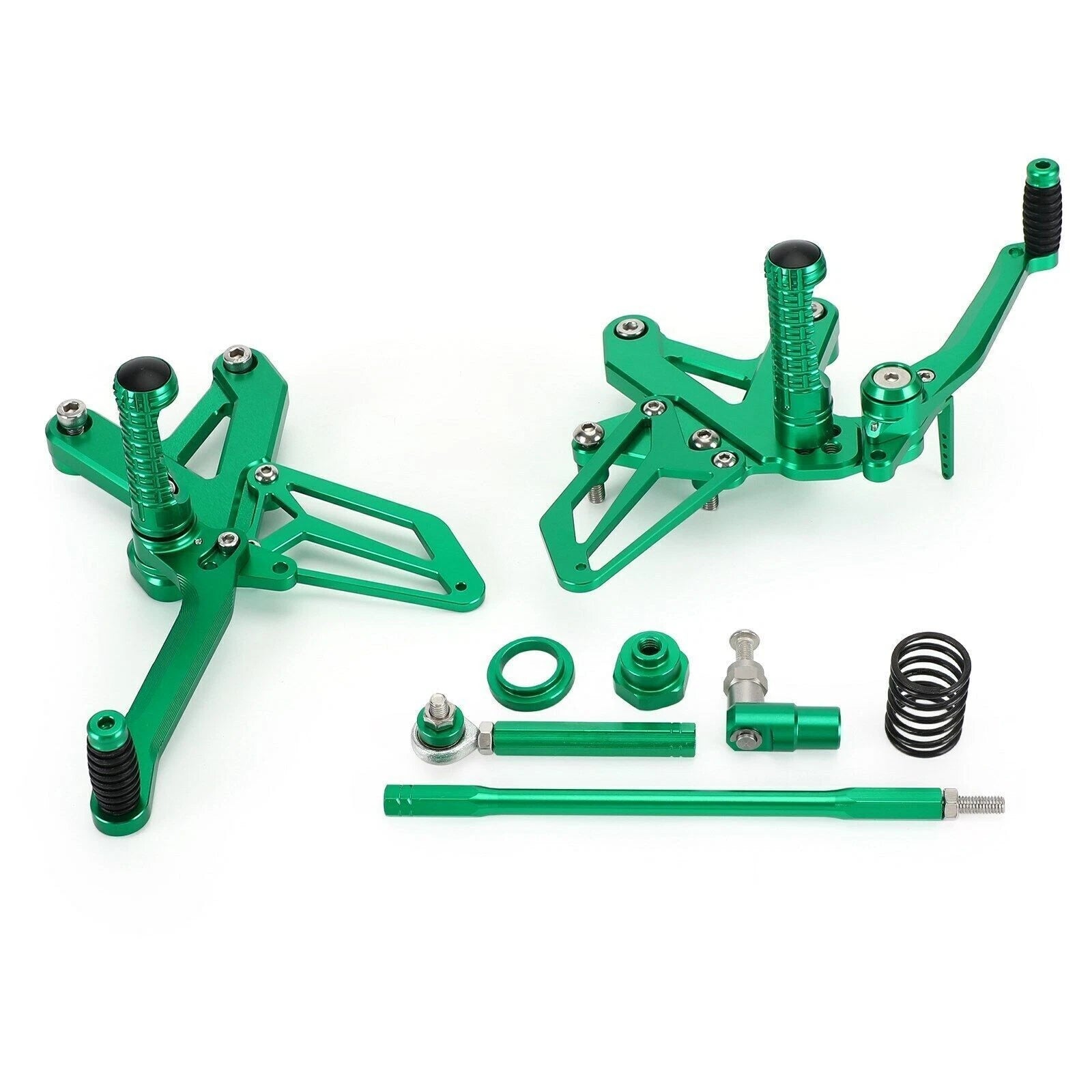 Green Rear Sets Footpegs Footrest for Kawasaki Ninja ZX-25R (2020–2021)
