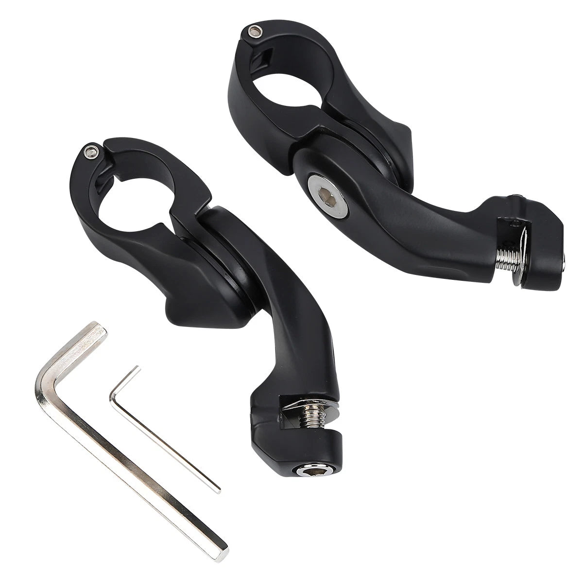 1-1/4" Short Angled Adjustable Highway Pegs for Harley Softail