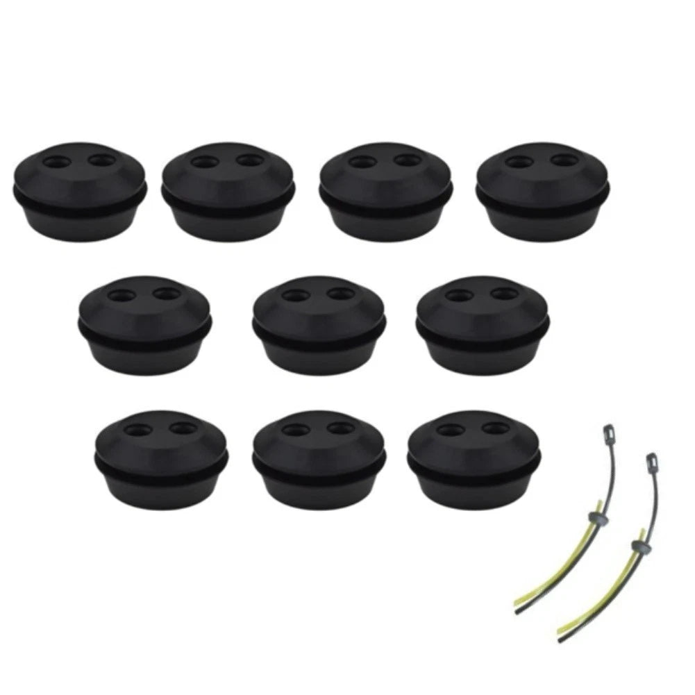 10pcs 21.5mm 2 Hole Rubber Grommet for Trimmer Fuel Tank (Fits )