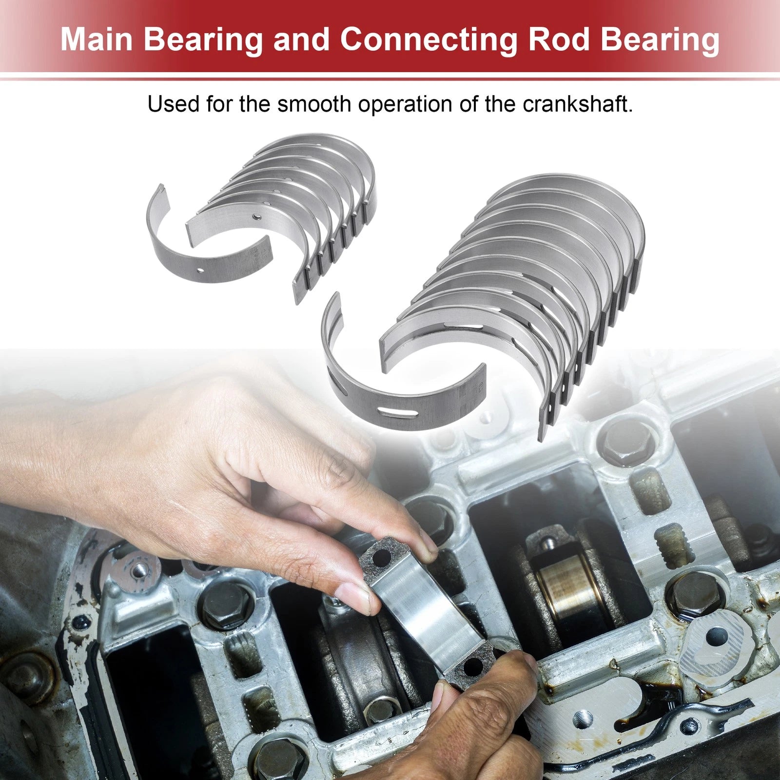 Engine Main and Connecting Rod Bearing Kit Replacement for Toyota Tacoma (2005–2015)