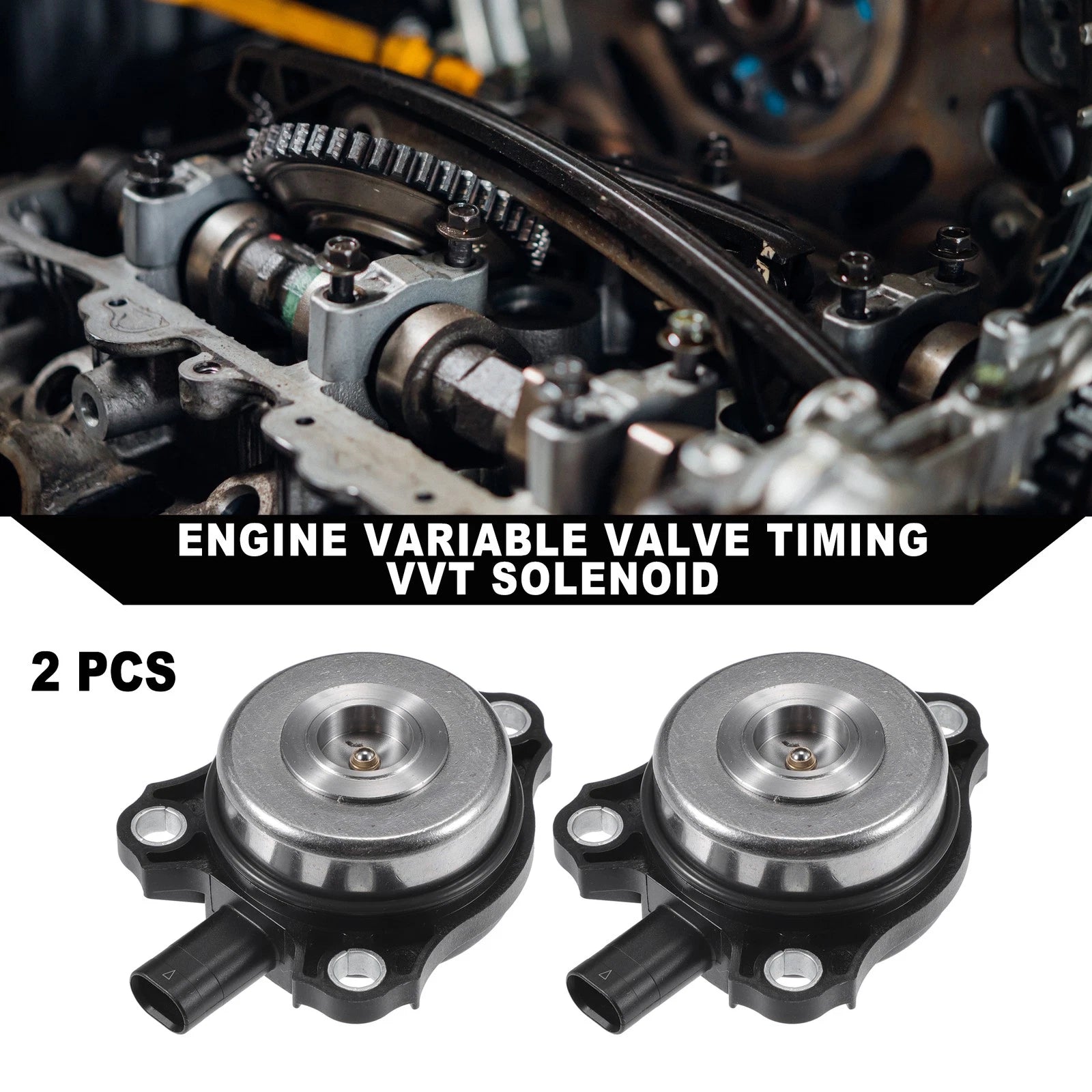 Variable Valve Timing VVT Solenoid 2Pcs Replacement for Mercedes-Benz C250 (2012–2015)