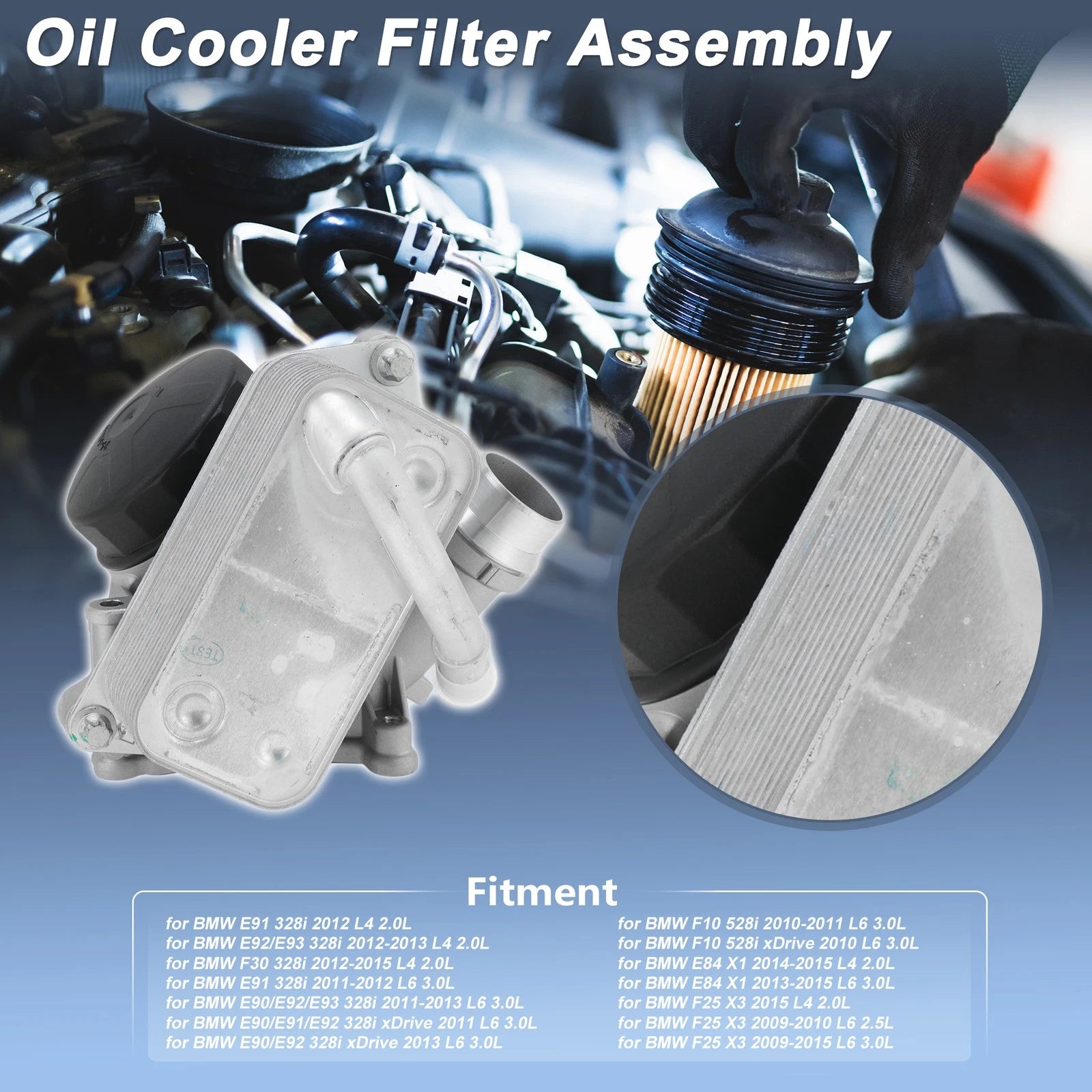 Engine Oil Filter Housing for BMW E91 328i (2012–2012)