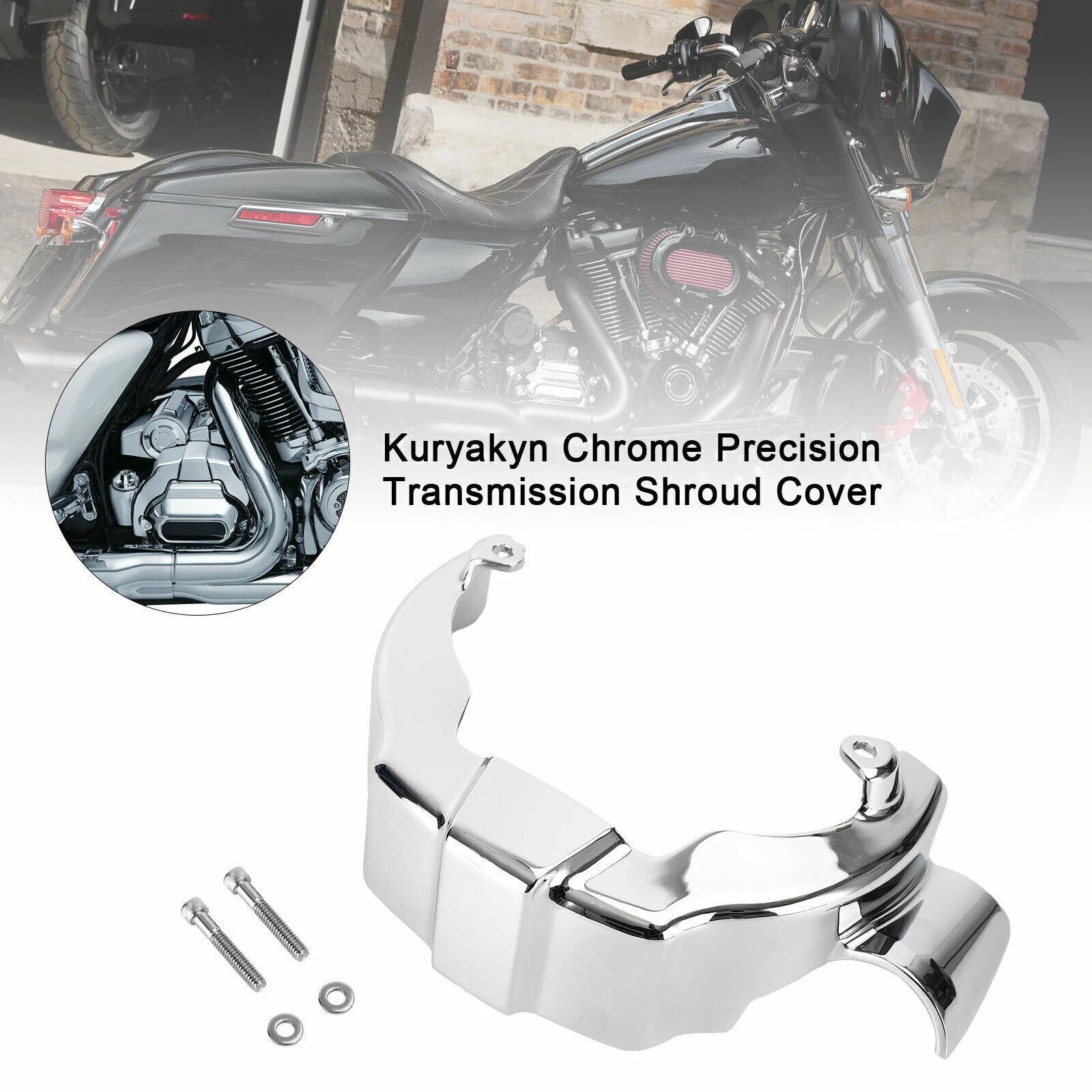 Kuryakyn Chrome Precision Transmission Shroud Cover for M8 2017–2020