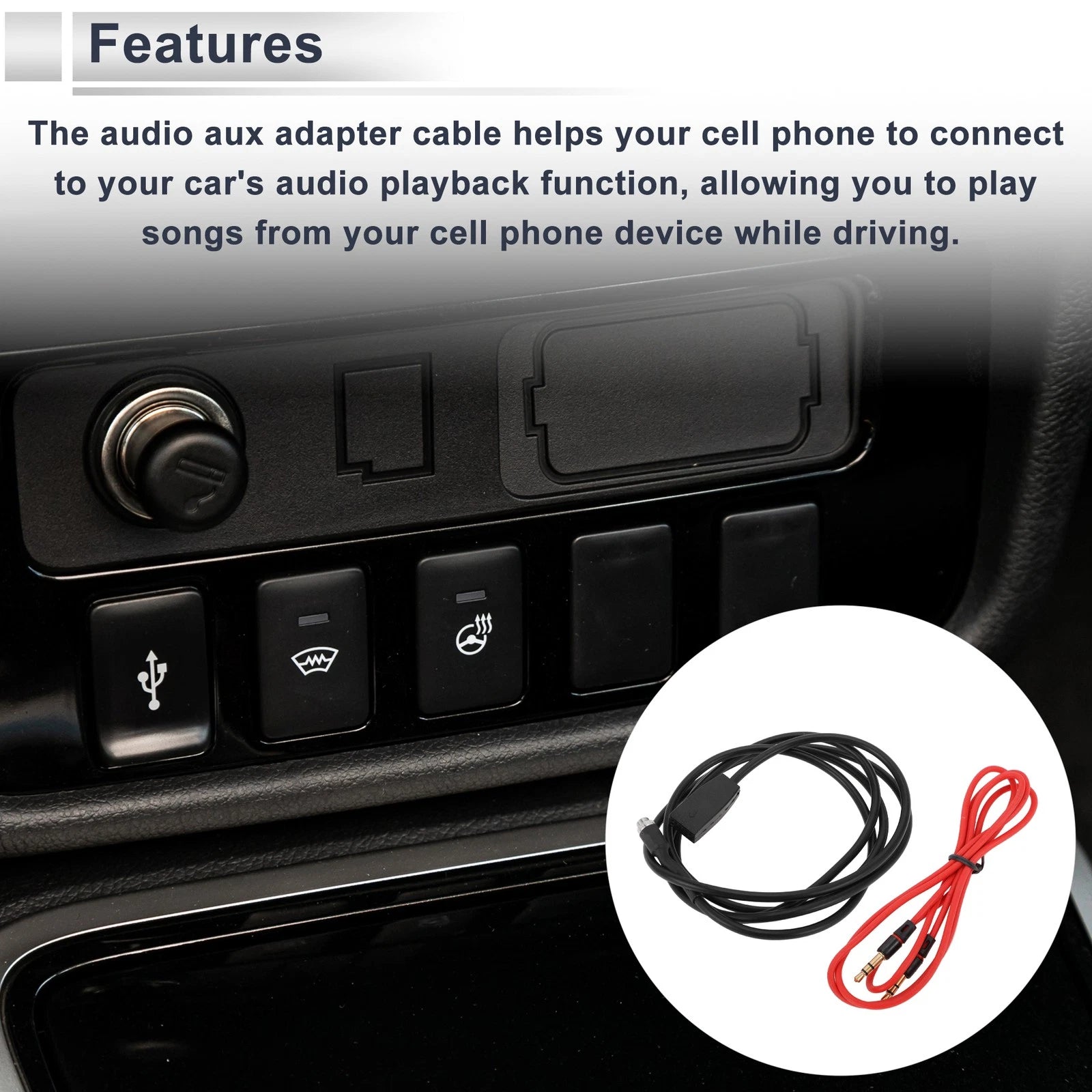 Audio Aux Adapter Cable for BMW E39 E53 Stereo 3.5mm Male (1995–2006)