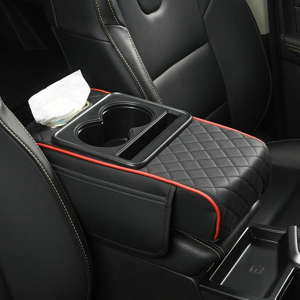 Armrest Cushion for Car Console with Cup Holder and Storage (Universal)