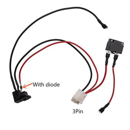 Charger Socket for Children's Electric Vehicle (6V, 12V, 24V) - 3pin Design
