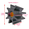 2X Water Pump Impeller for Jabsco 18786-0001, CAT 7E-3022, 9Y5427, Detroit 23502086