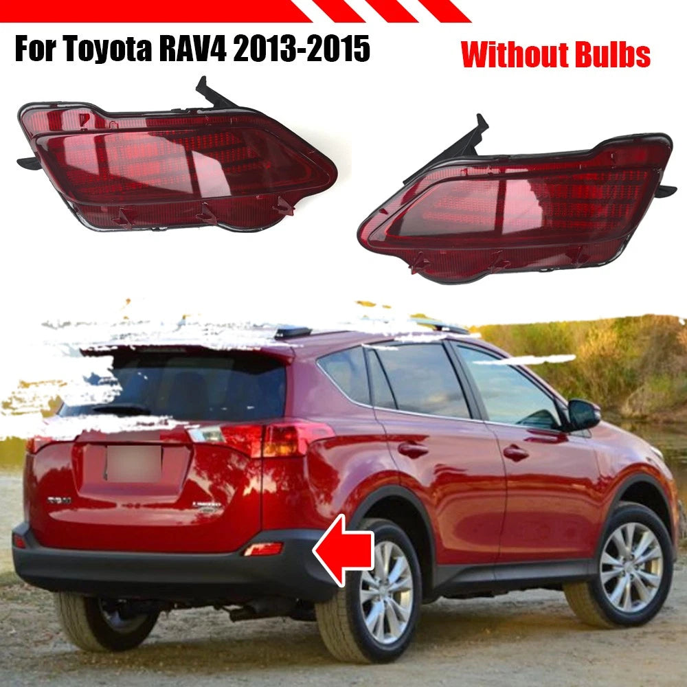 Pair LED Rear Bumper Reflectors for Toyota RAV4 (2013–2015)