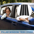 Door Pillar Window Trim Kit (4 Pcs) for Toyota Highlander (2008–2013) Black