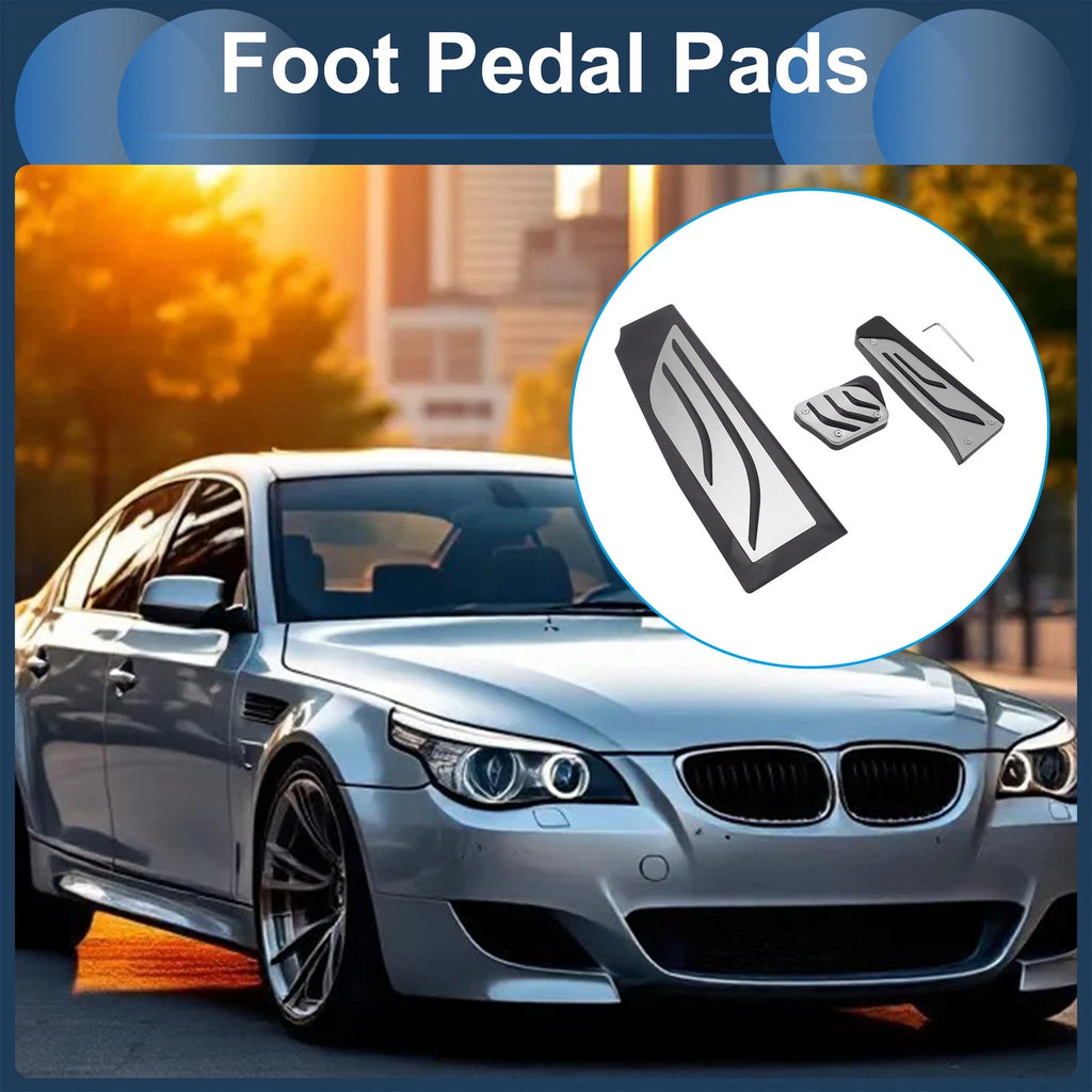 3 Pcs Automatic Foot Accelerator Pedal Covers for BMW 5 Series E60 (2004–2010)