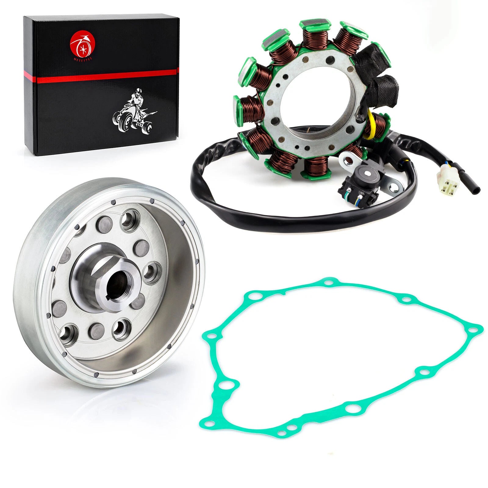 Magneto Flywheel & Stator w/Gasket for Honda TRX400EX Sportrax 400 (1999–2014)