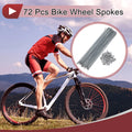 Bicycle Spokes Set 232mm Carbon Steel Galvanized for 14G Wheel (72 Pack)