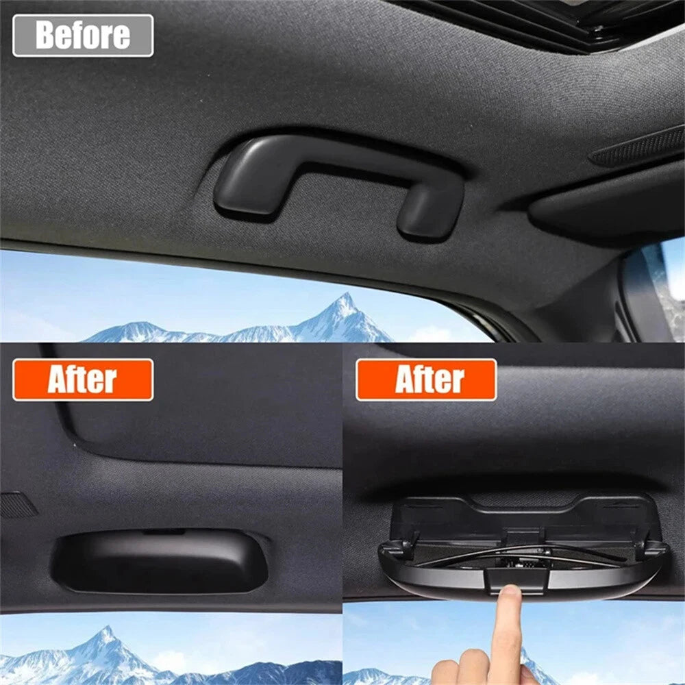 Sunglasses Case Holder Storage Box For Toyota LandCruiser Prado LC250 2024 Black
