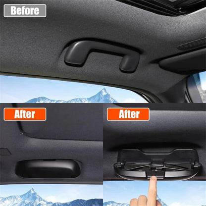 Sunglasses Case Holder Storage Box For Toyota LandCruiser Prado LC250 2024 Black