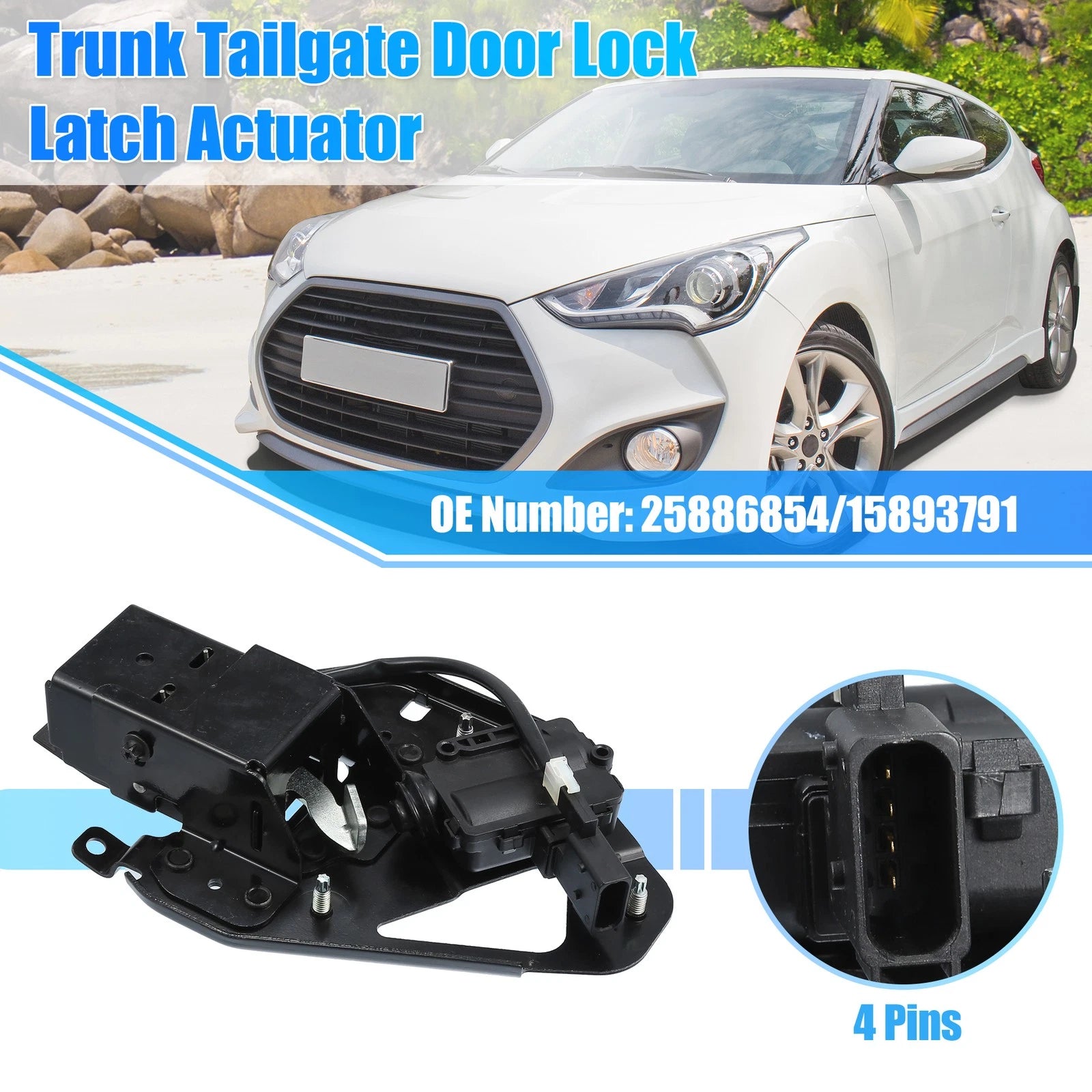 Tailgate Trunk Lift Latch Lock Actuator Replacement for Chevy Suburban (2007–2014)