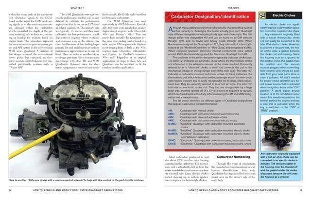 Rochester Quadrajet Carburetor Rebuild & Modify Guide for
