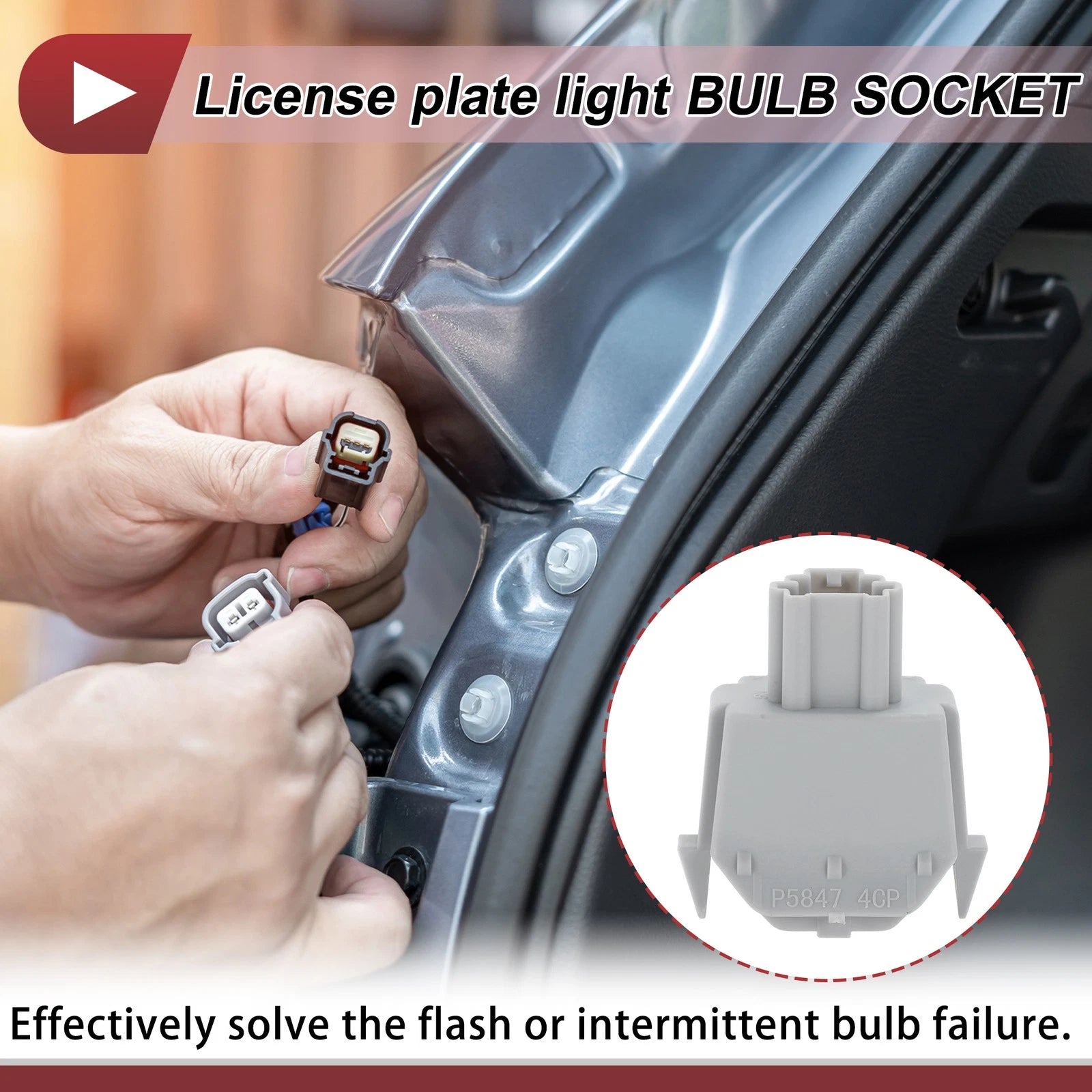 License Plate Light Socket Replacement for Honda Accord (2008–2017)